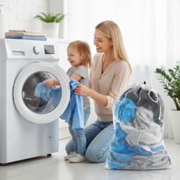Grote Waszakken voor de Wasmachine 60 x 90 cm - Herbruikbare Wasnetten voor Kleding en Dekbedhoezen met Koordsluiting — thumbnail 4