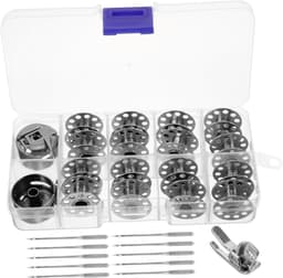 1set Vervangbare Metalen Spoelen Voor Naaiapparaten Duurzame Praktische Naaiaccessoires Voor Huishoudelijke Industriële Machines — thumbnail 1