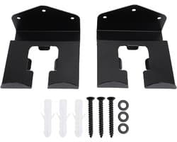 2-set grastrimmerhanger Staal Zwart rubber verpakt Waterbestendig Zwaar uitgevoerd onkruidverdelger Stevige muurbevestiging Garage Tuingereedschap Opbergorganisator