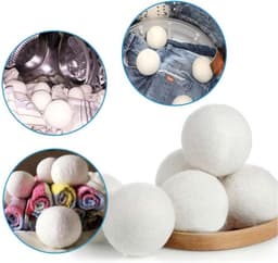 Drogerballen van natuurlijke wol, drogerballen voor de wasdroger, set van 12, droogballen van 100% pure schapenwol, Wool Dryer Balls voor dons, verkort de droogtijd — thumbnail 5