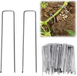 100 Stuks U-haringen van Verzinkt Staal - Voor Bevestiging van Landschap — thumbnail 1