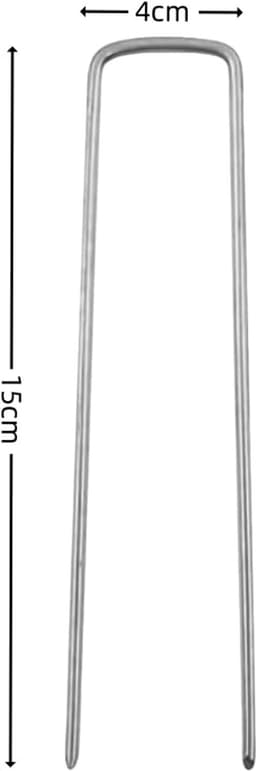 100 Stuks U-haringen van Verzinkt Staal - Voor Bevestiging van Landschap — thumbnail 2