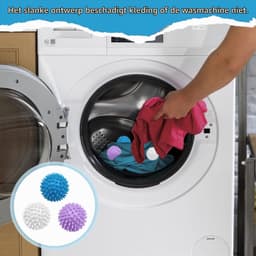 6 stuks wasballen voor wasmachine, drogerballen, wasballen voor donsjacks, herbruikbare drogerbal, wasdrogerbal voor thuisreiniging — thumbnail 3