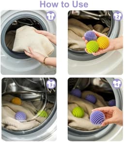 12 Stuks Herbruikbare Droogballen voor Wasmachine — thumbnail 5
