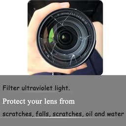 49mm HD UV Filter voor Canon M6 M50 M100, Fire Rock UV Filter voor Sony Alpha a7R & W/E-Mount FE 50mm f/1.8 Lens -1 Packs — thumbnail 4