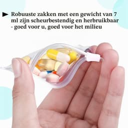 Hersluitbare Waterdichte Plastic Zakken - Transparant - 10 Stuks - Duurzaam EVA-Materiaal - Voor Levensmiddelen en Organiseren — thumbnail 5