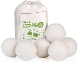 SnelShoppen - 6 XL Tumble Dryer Balls - 100% Nieuw-Zeelandse Wollen Trocknerbälle - Herbruikbare Natuurlijke Vezels - Statics Verminderen - Energiezui