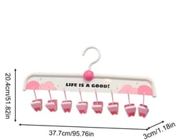 1 stuk - kattenklauw sokclip - multi-clip kleding droogrek rij rek naadloos antislip droogrek ondergoed - roze — thumbnail 4