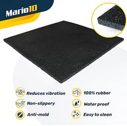 Anti-vibratiemat rubber 60x60 cm - Geluidsreducerende vloermat voor wasmachine en meubels — thumbnail 4