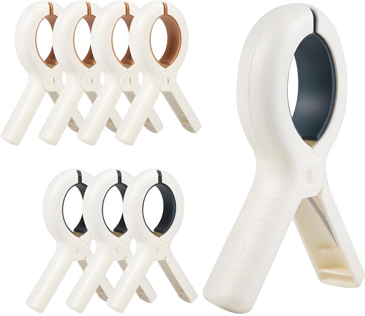 Ibenzoa® Set van 8 stevige en multifunctionele knijpers voor strandstoelen en wasgoed — afbeelding 1
