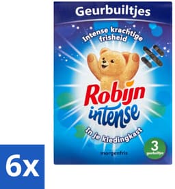 6 x Robijn Geurbuiltjes Intense 3 stuks per verpakking - Geur In Kleding - Frisheid In Kleding - Langdurige Geur - Geurbuiltjes - Kledingkast Geur — thumbnail 1