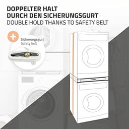 Universeel Tussenframe 60,5x54,5cm met Uitschuifbare Handdoekhouder voor Wasmachine en Droger — thumbnail 5
