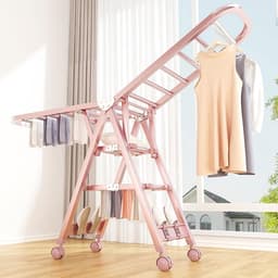 Opvouwbaar Droogrek voor Kleding - Ruimtebesparend en Eenvoudig Te Monteren - Perfect Voor Binnen en Buiten — thumbnail 5