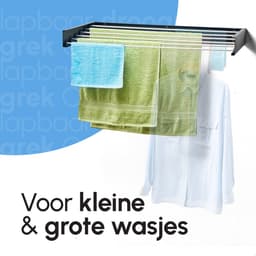 Bodo® In- en uitklapbaar droogrek met Ophanghaken - Zwart - 4m Drooglengte — thumbnail 4