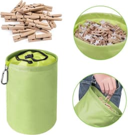 Stunq® Kledingpinzakje met Ophanghaak, Waterdichte Kledingpinzak voor 150-200 Kledingpinnen — thumbnail 5