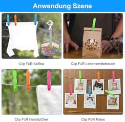 Klemmand met 50 Wasknijpers - Windbestendige Kunststof Klemmen voor Kliederen en Buitengebruik — thumbnail 3