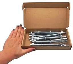 Verzinkte Wigankers M10 x 160 mm - 10 Stuks - Metalen Pluggen en Ankerbouten voor Bouw en Thuisprojecten — thumbnail 5
