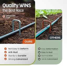 Grondankers Set van 100 Stuks met 16 Sluitringen - 150 mm Lang, Maakt Scherpe Bevestiging Mogelijk voor Tuin, Mulch en Kunstgras — thumbnail 5