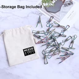 Gekleurde Kleding Pins - Wasknijpers RVS - Kleding Ophangen - Roestvrij Staal - 30 Stuks - Regenboog — thumbnail 5