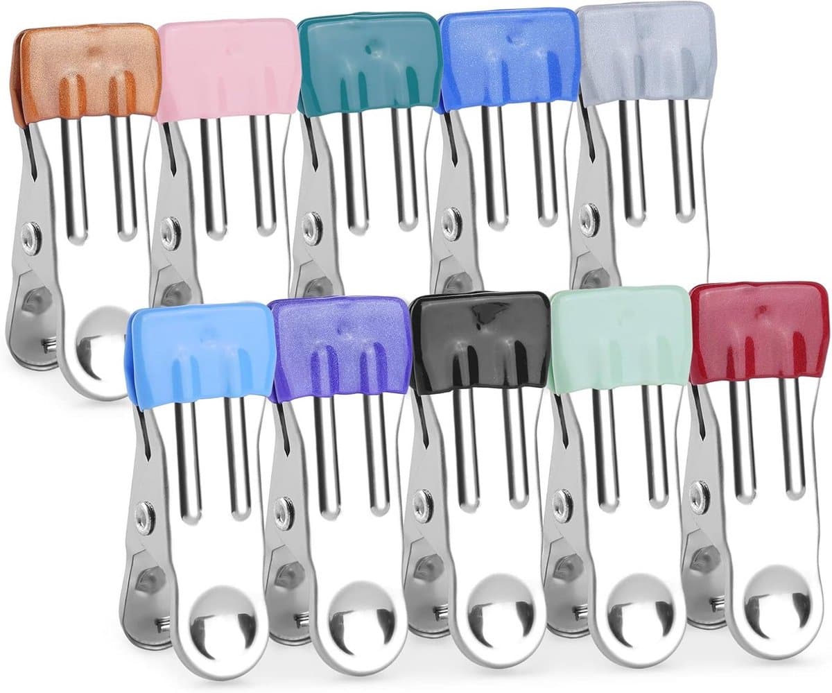 20 Stuks Roestvrijstalen Wasknijpers - Multifunctionele Antislip Wasknijpers voor Kousen, Foto's en Voedselopslag — afbeelding 1