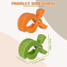 Unyqoos® Set van 10 veelzijdige kinderwagenclips voor speelgoed en accessoires — thumbnail 4