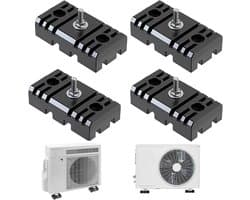 Ronte - Rubberen houder voor schokdemper en trillingsdemper - airconditioning accessoire - anti-trilling pads - buitenboordairconditioner demper - geluiddempende montage