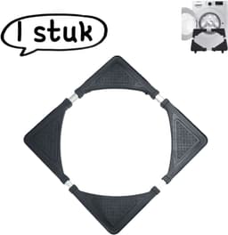 1 stuk - Wasmachine onderstel - Verplaatsbare trommel wasmachine onderstel - In hoogte verstelbare beugel voetkussen opbergrek - Telescopische maat 40-60 cm - Zwart — thumbnail 1