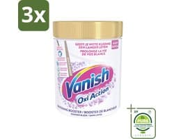3 x Vanish Oxi Action - Vlekkenverwijderaar - Wasbooster - Zonder Bleek - Witte Was - 1 Kg - Grootverpakking - Vlekkenverwijderaar - Wasverbeteraar - Witwas - Vlekken Verwijderen - Witheid Herstellen