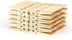 100 Stuks Houten Wasknijpers FSC Gecertificeerd Bamboe 6 cm Duurzaam — thumbnail 1