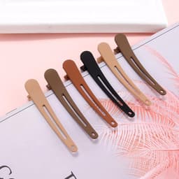 12x Grote Matte Haarspeldjes Zonder Vouw - Professionele Alligatorklemmen voor Thuis & Salon — thumbnail 2