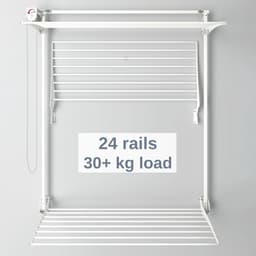 Foxydry Tower Wasdroger - 3 Opvouwbare Roosters - 33m Draad - 30kg - Wit - 128x52x137cm — thumbnail 3