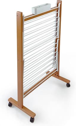 Droogrek Zwanen - Kledingrek - Ruimtebesparend - 20 Meter Waslijn - 78x68x100cm - Kersen — thumbnail 4