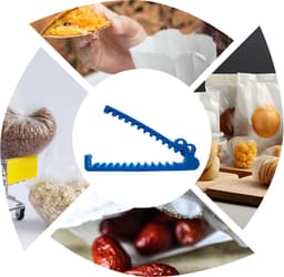 Voedselzak Clips - Keuken Klemmen - Voedsel Verpakken - Luchtdichte Afdichting - Grote Zware Klem - Blauw — thumbnail 4