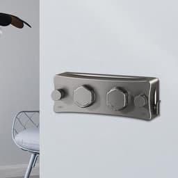 Uittrekbare Waslijn - Telescopisch Droogdraad - Binnen Wasgoed Drogen - Ruimtebesparend Ontwerp - 28cm Basis - Grijs — thumbnail 2