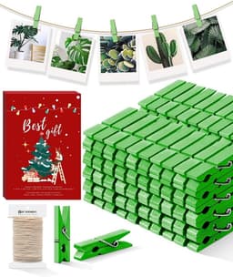 100 kleine houten wasknijpers voor foto's en knutselen — thumbnail 1