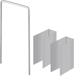 Grondankers U-vorm - Bevestigingsharingen tuin - Bescherming planten - Stevig gelegeerd staal - 6 x 12 cm - Zilver — thumbnail 1