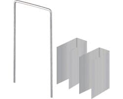 Grondankers U-vorm - Bevestigingsharingen tuin - Bescherming planten - Stevig gelegeerd staal - 6 x 12 cm - Zilver