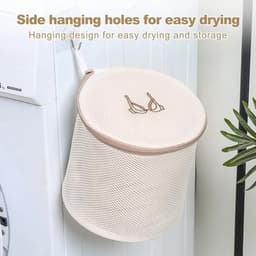 Thijox - Wasnet beha, 3 stuks beha-waszakken voor wasmachine met premium ritssluiting, duurzame netstof waszakken, ideaal voor het beschermen van beha — thumbnail 4