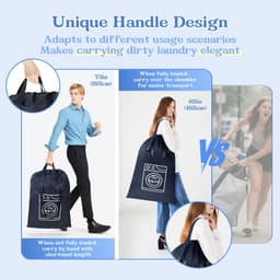 Solidchoice - Waterdichte Opvouwbare Waszak met Dubbele Handgreep — thumbnail 4