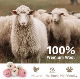 Solidchoice - Wol Droogballen 6 Stuks, Natuurlijke Wol voor Sneller Drogen — thumbnail 3