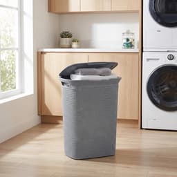 Kunststof wasmand met deksel 57 liter Five® - Groen - Kunststof — thumbnail 2