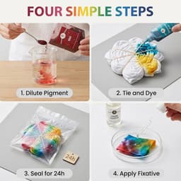 9 x 10 g textielverfset voor doe-het-zelf overhemd, kleurstof voor textiel, machinewasbaar, alles in 1 stof, tie dye batikkleuren, set voor T-shirts, stoffen zakken, doe-het-zelf kleding — thumbnail 2