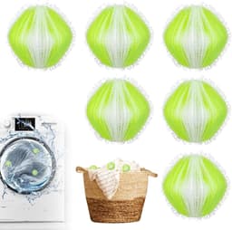 6 stuks haarvangers voor wasmachine, anti-haren bal, wasbal, herbruikbaar, voor kleding en beddengoed — thumbnail 1