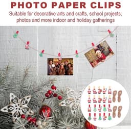 Knijpers Hout 40 Stuks - Decoratieve Sierklemmen - Kerstmis - Mini Knijpertjes - Duurzaam - Jute Koord - Decoratieve Clips — thumbnail 5
