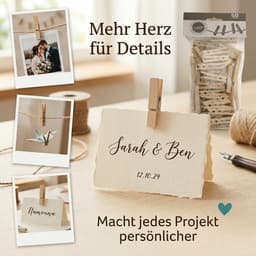 Dailygoods- Wasknijpers Hout - Mini Wasknijpers - Decoratieve Klemmen - Knutselen - 50 Stuks - 50 mm - Knijpers — thumbnail 2
