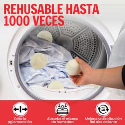 SnelShoppen - 12 Wol Ballen voor Wasdrogers, Natuurlijke Wasverzachter, Vermindert Rimpels en Droogtijd, XXL Maat, Wit, Ideaal voor Kleding en Textiel — thumbnail 5