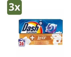 3 x Dash – Wasmiddelcapsules – 4in1 Pods Amber & Orchidee – 26 capsules - 4 In 1 Wasmiddel - Wascapsules - Wasmiddel Voor Wasmachine - Wasmiddel Met Geur - Wasmiddel Voor Kleding
