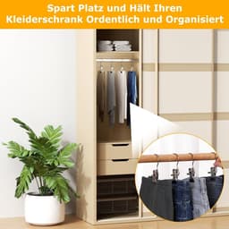 Knijphangers - Roestvrij Staal - 11 cm - Antislip en Ruimtebesparend - Voor Kleding en Schoenen — thumbnail 4