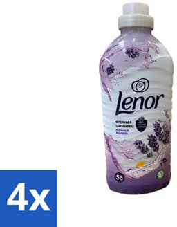 4 x Lenor – Wasverzachter – Lavender & Kamille – 56 Wasbeurten – 1176 ml - Wasverzachter - Lavendel - Kamille - Wasgeur - Wasverzachting — thumbnail 1