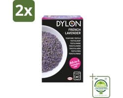 Dylon - Textielverf - French Lavender - All-in-One - Inclusief Zout - 350g - Voordeelverpakking - 2 stuks - Textielverf - Dylon